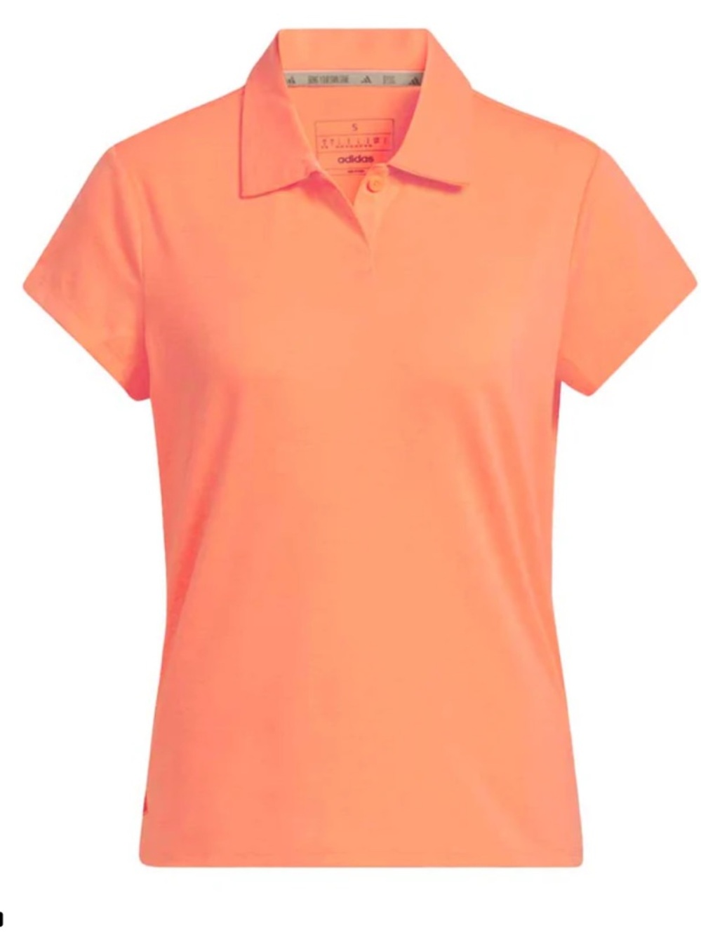 adidas Women's Coral-Orange Short Sleeve Polo XS